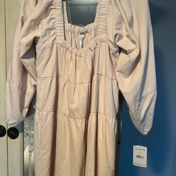 Lou Jean Free People Cream Babydoll Women's Dress - Picture 3 of 5